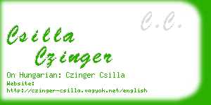 csilla czinger business card